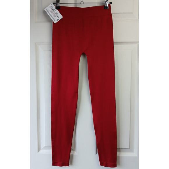 S/M Callie Tamale: Red Hot Seamless Leggings Small Medium footless elastic-free - Picture 3 of 9